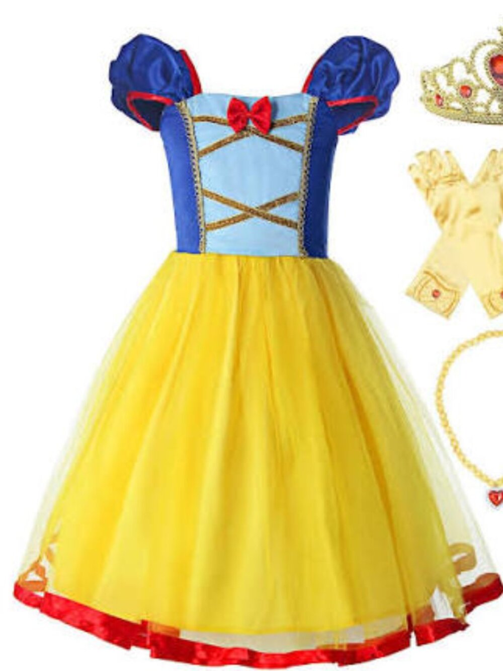 Princess Costume Snow White RELIBEAUTY LAYERED Dress SIZE 8-10